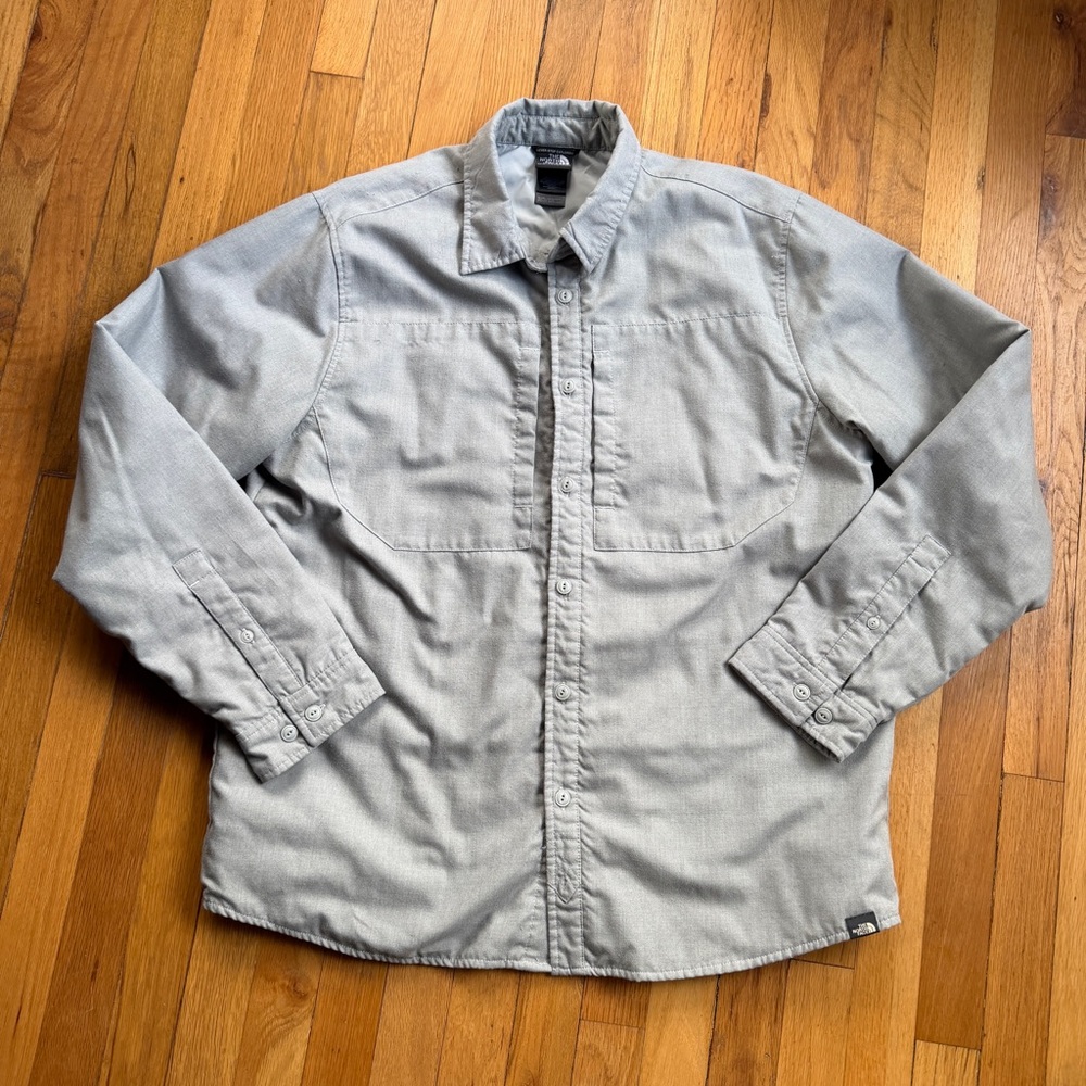 North face gray shacket